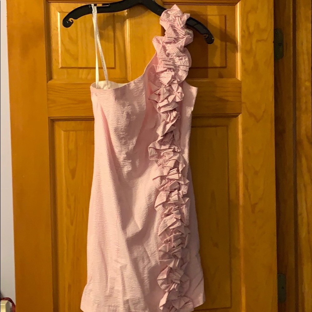 Lilly Pulitzer one shoulder mini dress